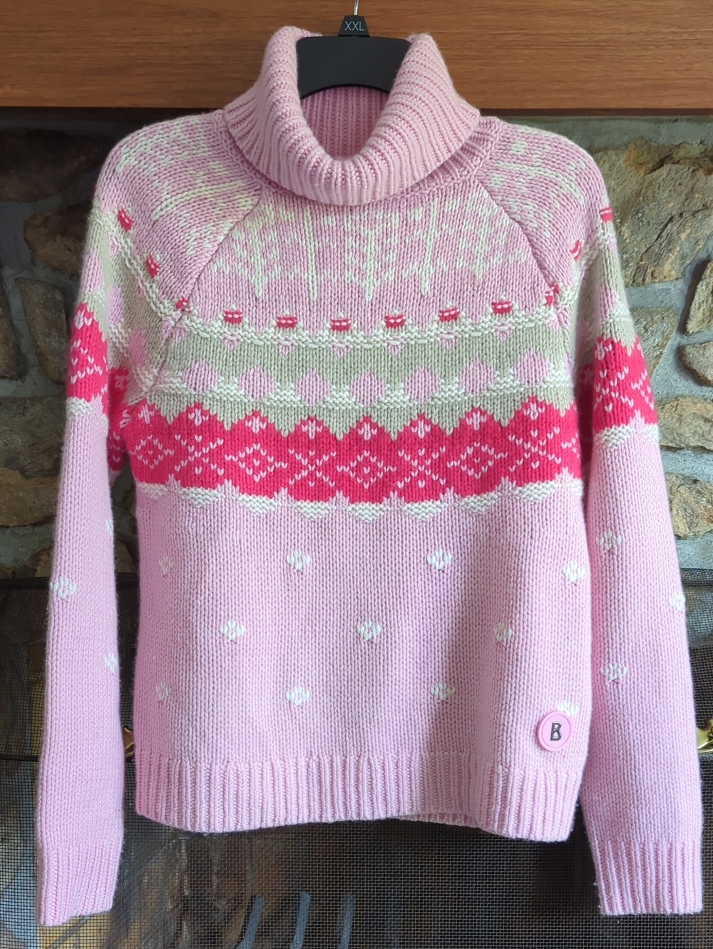 Bogner Ingrid Nordic Pink Cashmere Ski Sweater